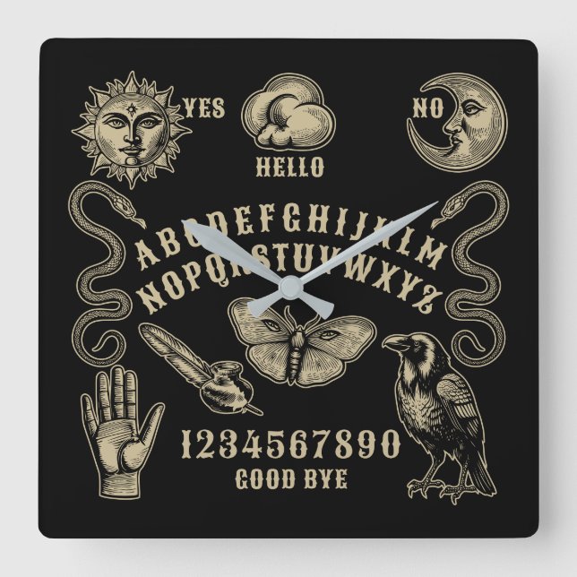 Reloj Cuadrado Comunicación espiritual de la mesa de diálogo (Anverso)