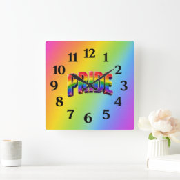 Reloj Cuadrado Comunidad arcoíris PRIDE LGBTQIA+