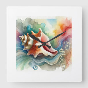 Reloj Cuadrado Conch Shell 160724AREF203 - Watercolor