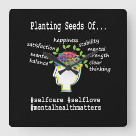 Reloj Cuadrado Conciencia sobre la salud mental