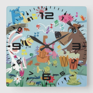 Reloj Cuadrado Concierto animal