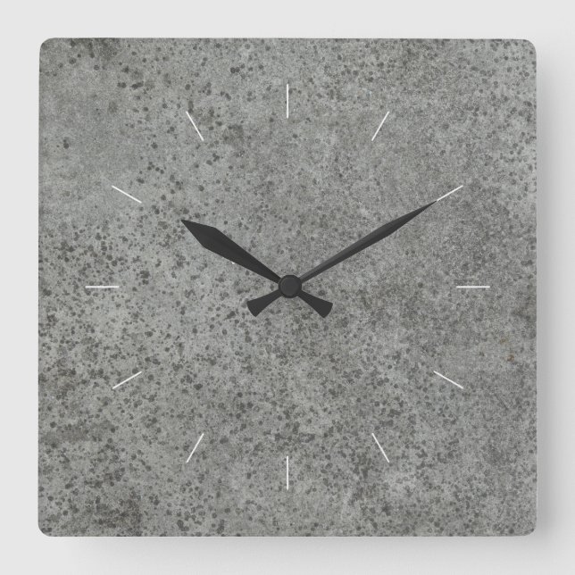 Reloj Cuadrado CONCRETAR | Decoración industrial (Anverso)