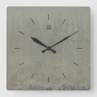 Reloj Cuadrado CONCRETO DE LA ETIQUETA SILENCIOSA | Decoración in