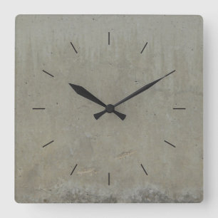 Reloj Cuadrado CONCRETO   Decoración industrial