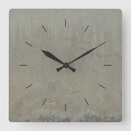 Reloj Cuadrado CONCRETO SUAVE | Decoración industrial