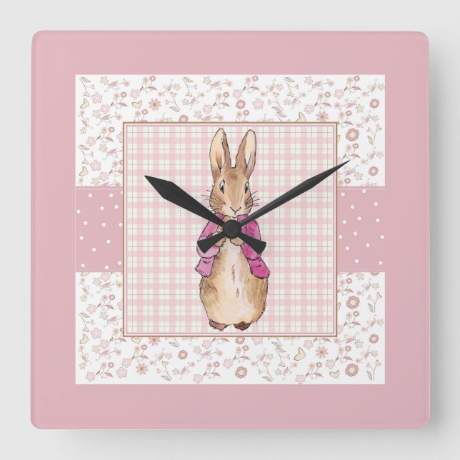 Reloj Cuadrado Conejo clásico (Anverso)