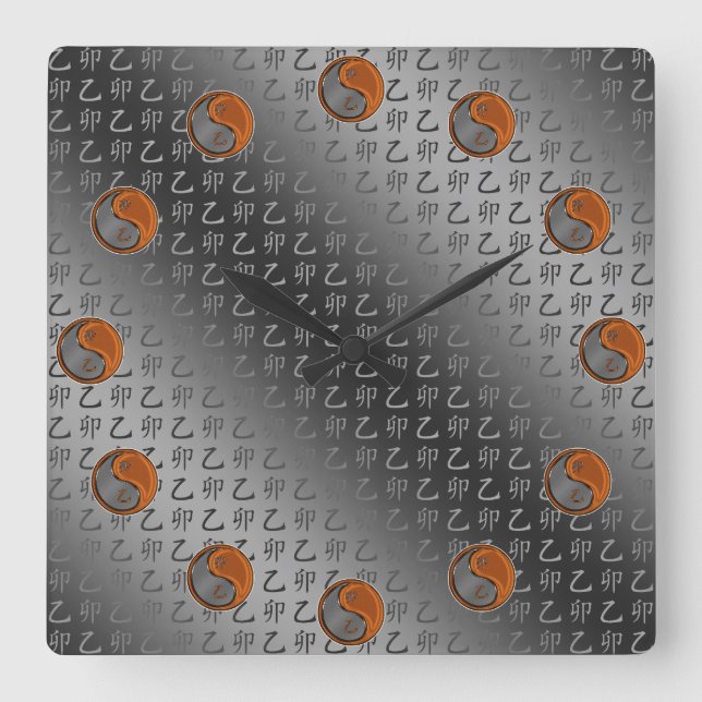 Reloj Cuadrado Conejo de Madera (Anverso)