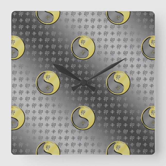 Reloj Cuadrado Conejo de Metal (Anverso)