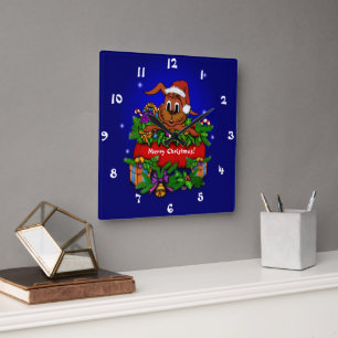 Reloj Cuadrado Conejo de navidades