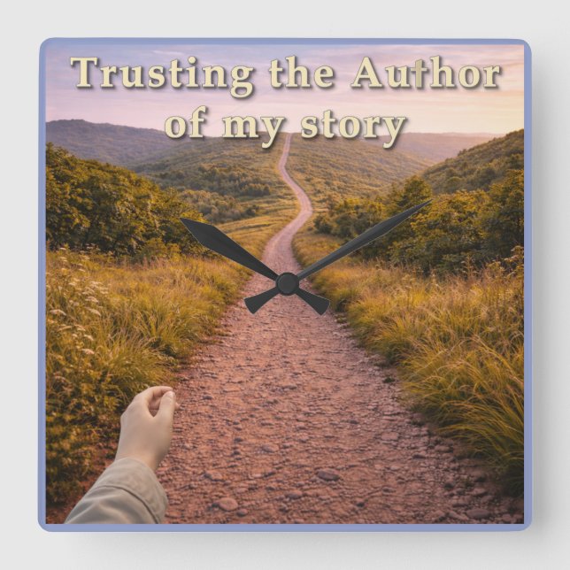 Reloj Cuadrado Confiando en el Autor (Anverso)
