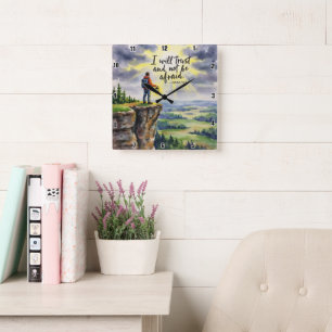 Reloj Cuadrado Confiaré y no tendré miedo. Isaías 12:2