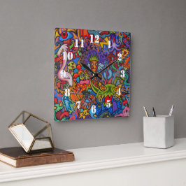 Reloj Cuadrado Confusion By Squid Fear City