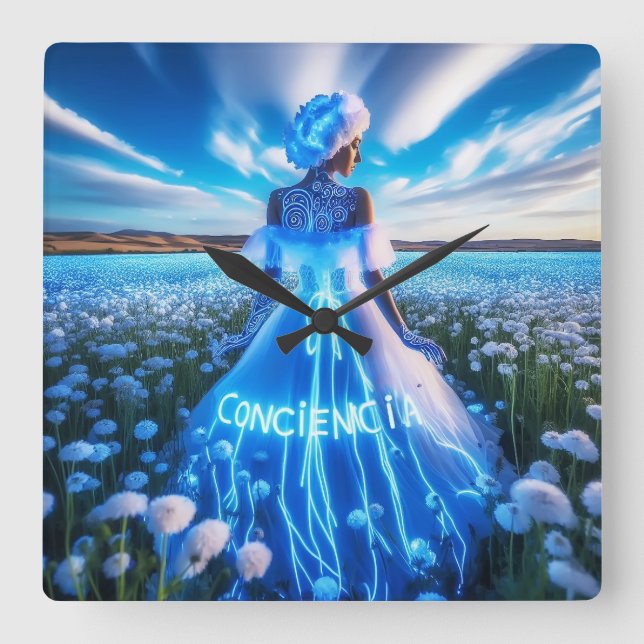 Reloj Cuadrado Consciousness / Conciencia (Anverso)