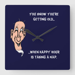 Reloj Cuadrado Conseguir vieja hora feliz