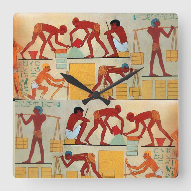 RELOJ CUADRADO CONSTRUCCIÓN ARQUITECTURAL ANTIGUA DE EGIPTO (Anverso)