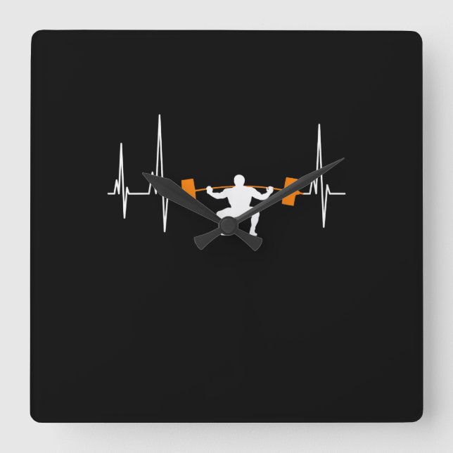 Reloj Cuadrado Construcción del cuerpo de latido de barbería de e (Anverso)