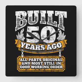 Reloj Cuadrado Construido Hace 50 Años Todas Las Piezas Original 