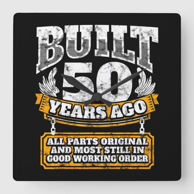 Reloj Cuadrado Construido Hace 50 Años Todas Las Piezas Original  (Anverso)