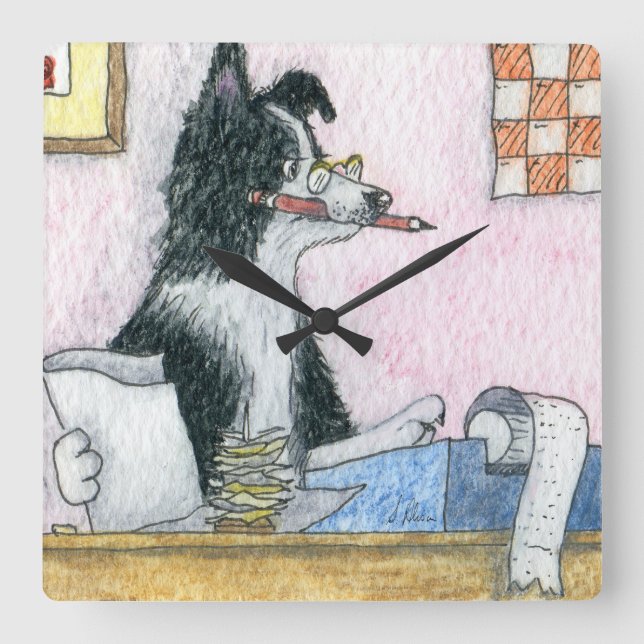 Reloj Cuadrado Contador de línea de frontera (Anverso)