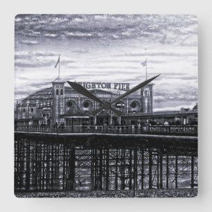 Reloj Cuadrado Contraste Brighton Pier