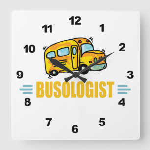 Reloj Cuadrado Controlador de bus divertido