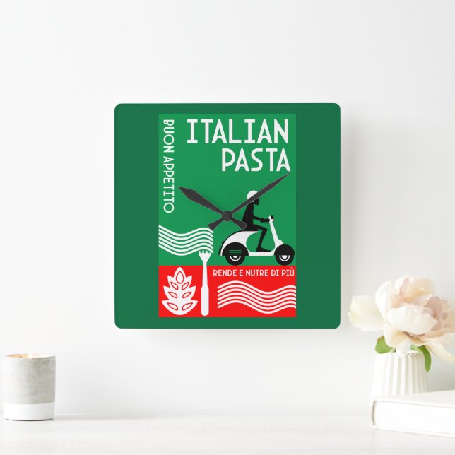 Reloj Cuadrado Cook italiano (Hogar)