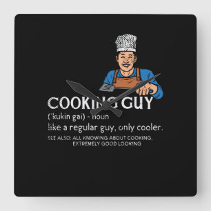 Reloj Cuadrado Cooking Guy Definition