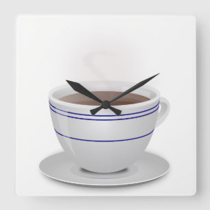 Reloj Cuadrado Copa de Café