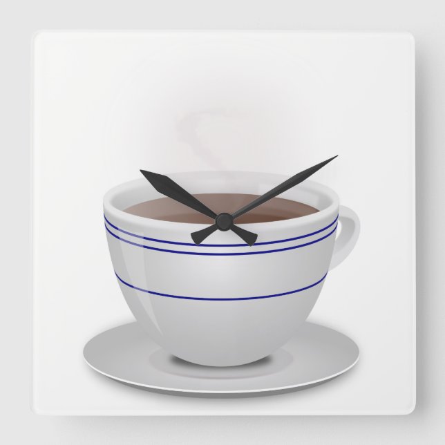 Reloj Cuadrado Copa de Café (Anverso)