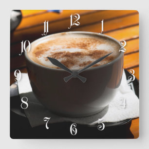 Reloj Cuadrado Copa de café