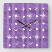 Copo de Nieve Sencillo Cuadro de Morado 
