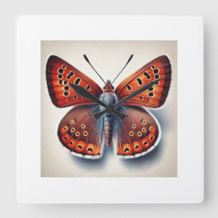 Reloj Cuadrado Copper Butterflies 141024IREF242 - Watercolor