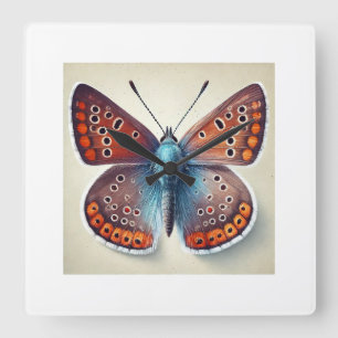 Reloj Cuadrado Copper Butterfly 160724IREF231 - Watercolor