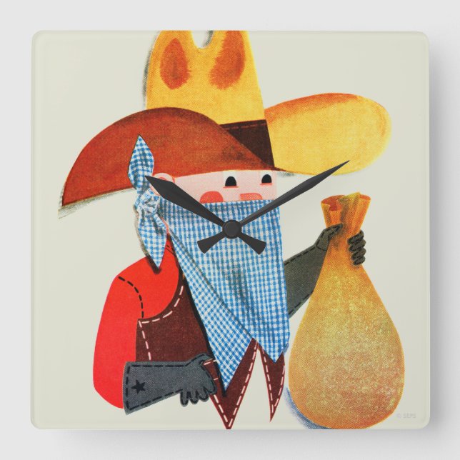 Reloj Cuadrado Cops and Robbers (Anverso)