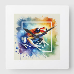 Reloj Cuadrado Coqu Frog in Serenity 071124AREF141 - Watercolor