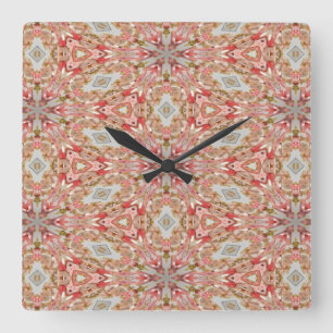 Reloj Cuadrado Coral Kaleidoscope