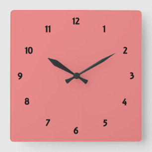 Reloj Cuadrado Coral ligero