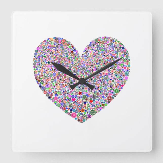 Reloj Cuadrado Corazón (Anverso)
