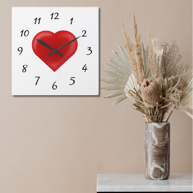 Reloj Cuadrado Corazón de amor (Subido por el creador)