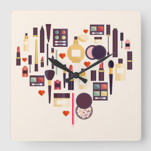 Reloj Cuadrado Corazón de Comestics