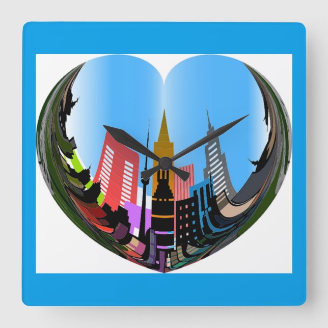RELOJ CUADRADO CORAZÓN DE LA CIUDAD (Anverso)