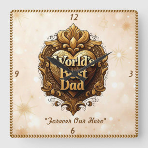 Reloj Cuadrado "Corazón de oro"