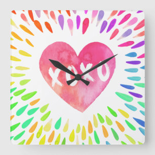 Reloj Cuadrado Corazón de XoXo