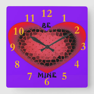 Reloj Cuadrado Corazón el día de San Valentín