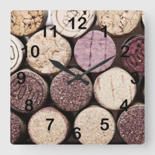 Reloj Cuadrado Corchos de la botella de vino