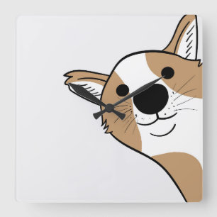 Reloj Cuadrado Corgi Face