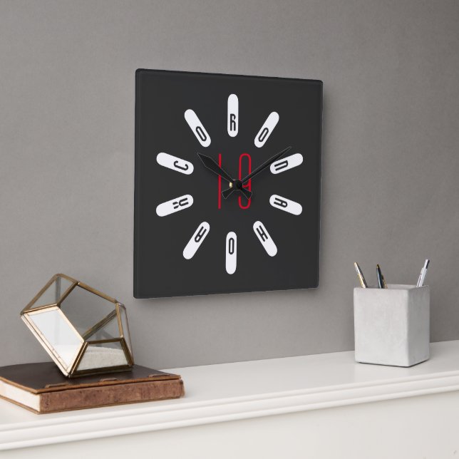 Reloj Cuadrado CORONA 19 HOAX Square Wall Clock (Oficina)