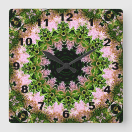 Reloj Cuadrado Corona de Astilbe