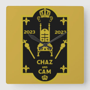 Reloj Cuadrado Coronación real de King Charles English 2023