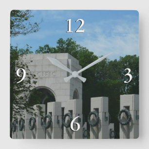 Reloj Cuadrado Coronas conmemorativas de la Segunda Guerra Mundia